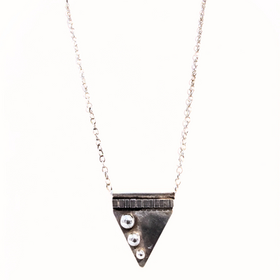 RB2-007 SS Three Dot Triangle Pendant