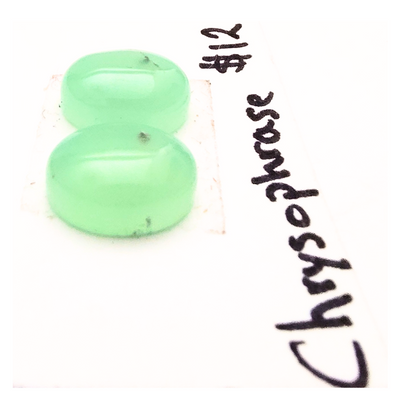 CRY-1003 Chrysoprase Cab Pair