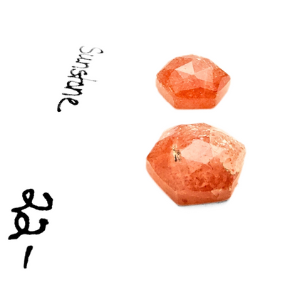 SUN-1001 Sunstone Rose Cut Pair
