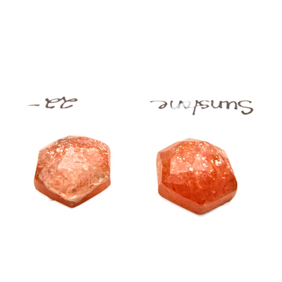 SUN-1001 Sunstone Rose Cut Pair