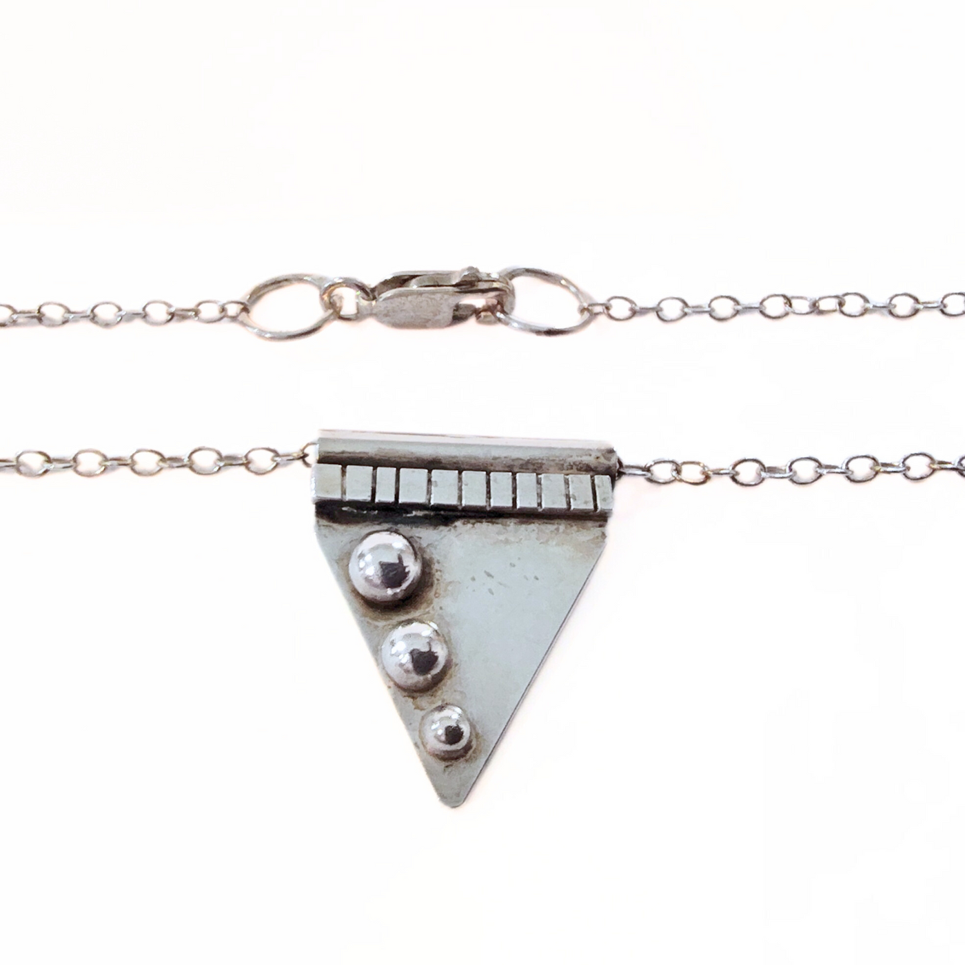 RB2-007 SS Three Dot Triangle Pendant