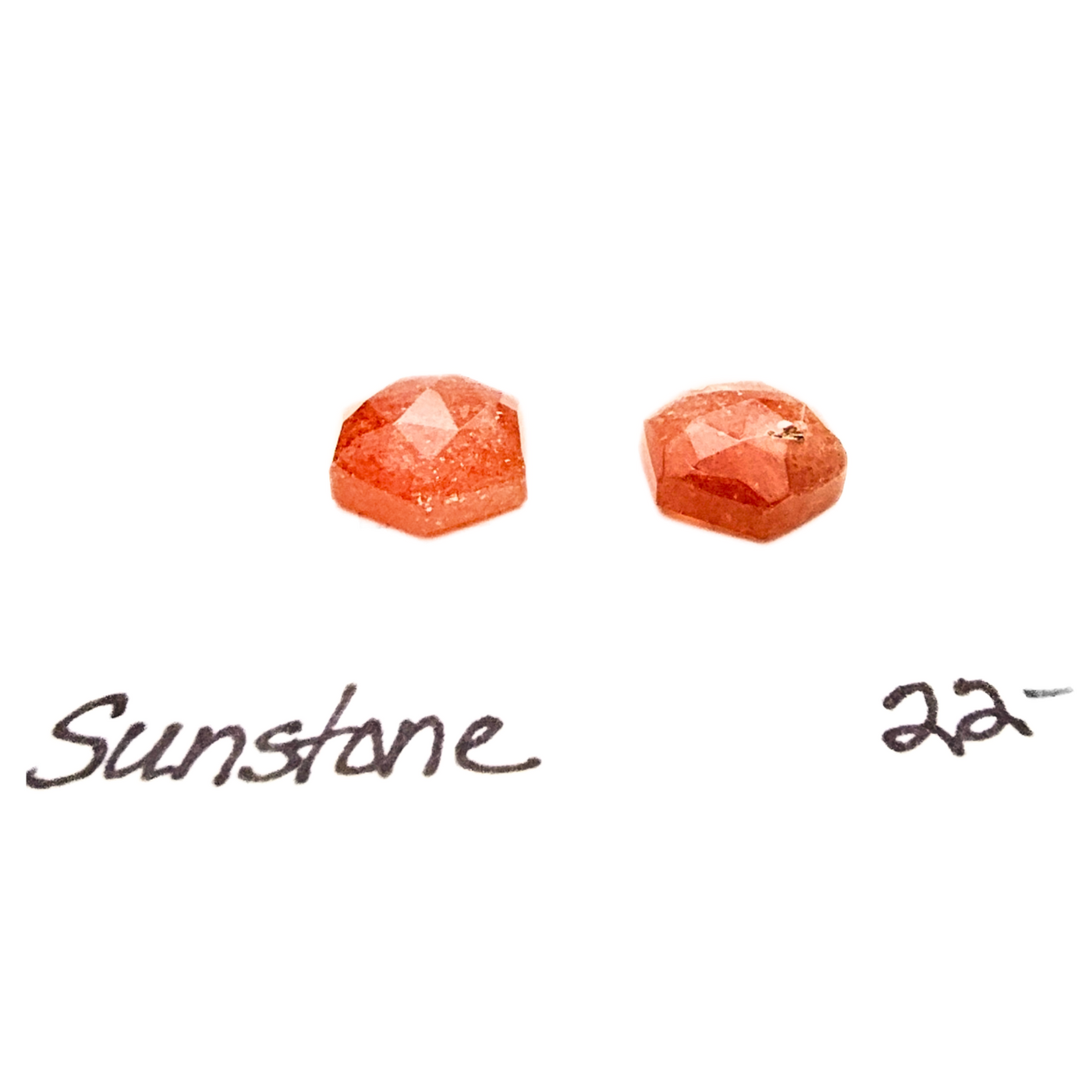 SUN-1001 Sunstone Rose Cut Pair