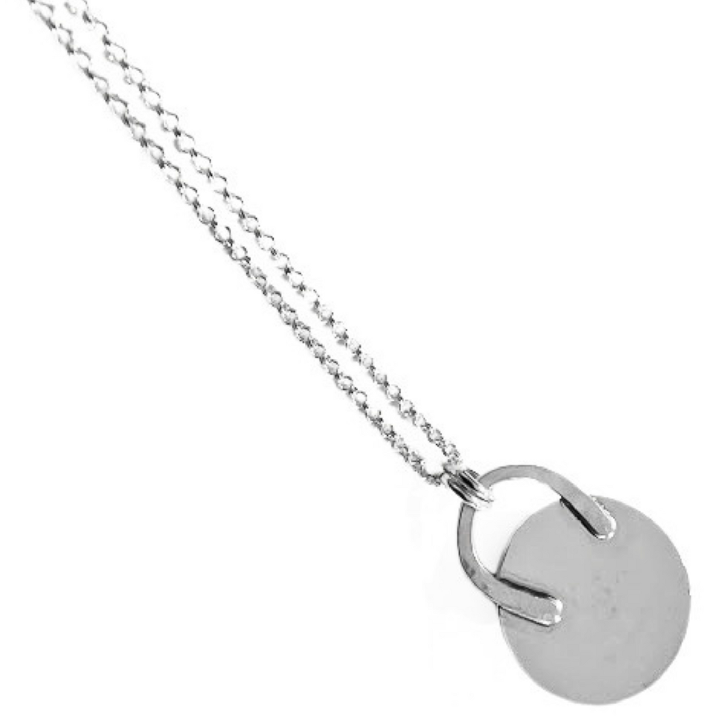 JEM-120 Round Turquoise Pendant with 18" SS Cable Chain