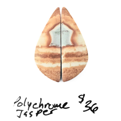 PCJ-1002 Polychrome Jasper Cabochon Pair