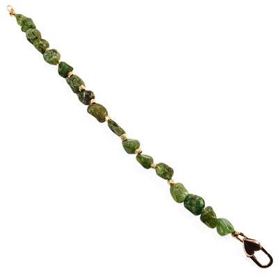 SM-459 Peridot with Gold Filled Bead Bracelet