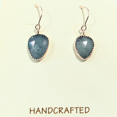 JEM-110 Sterling Silver with Aquamarine Earrings