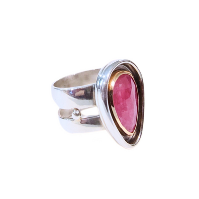 JSD-2051 Pink Sapphire Rock Star Ring with 18k (7)