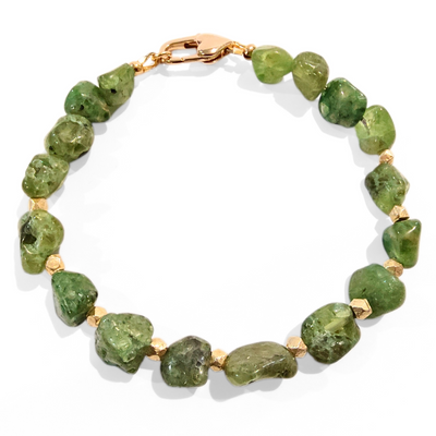 SM-459 Peridot with Gold Filled Bead Bracelet