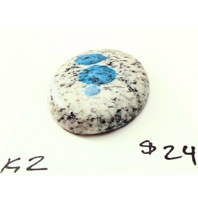 K2G-1000 K2 Azurite Granite Cabochon