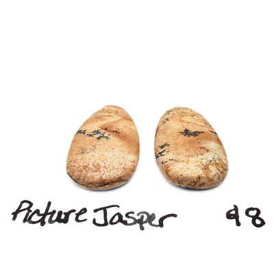 PIJ-1000 Picture Jasper Cab Pair