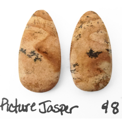 PIJ-1000 Picture Jasper Cab Pair