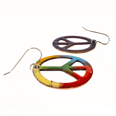 GEB-207 Peace Sign Earrings