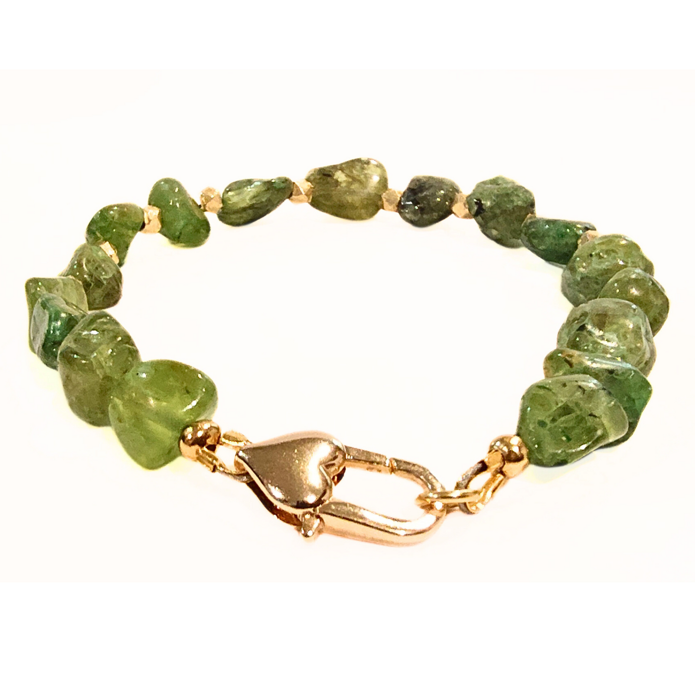 SM-459 Peridot with Gold Filled Bead Bracelet