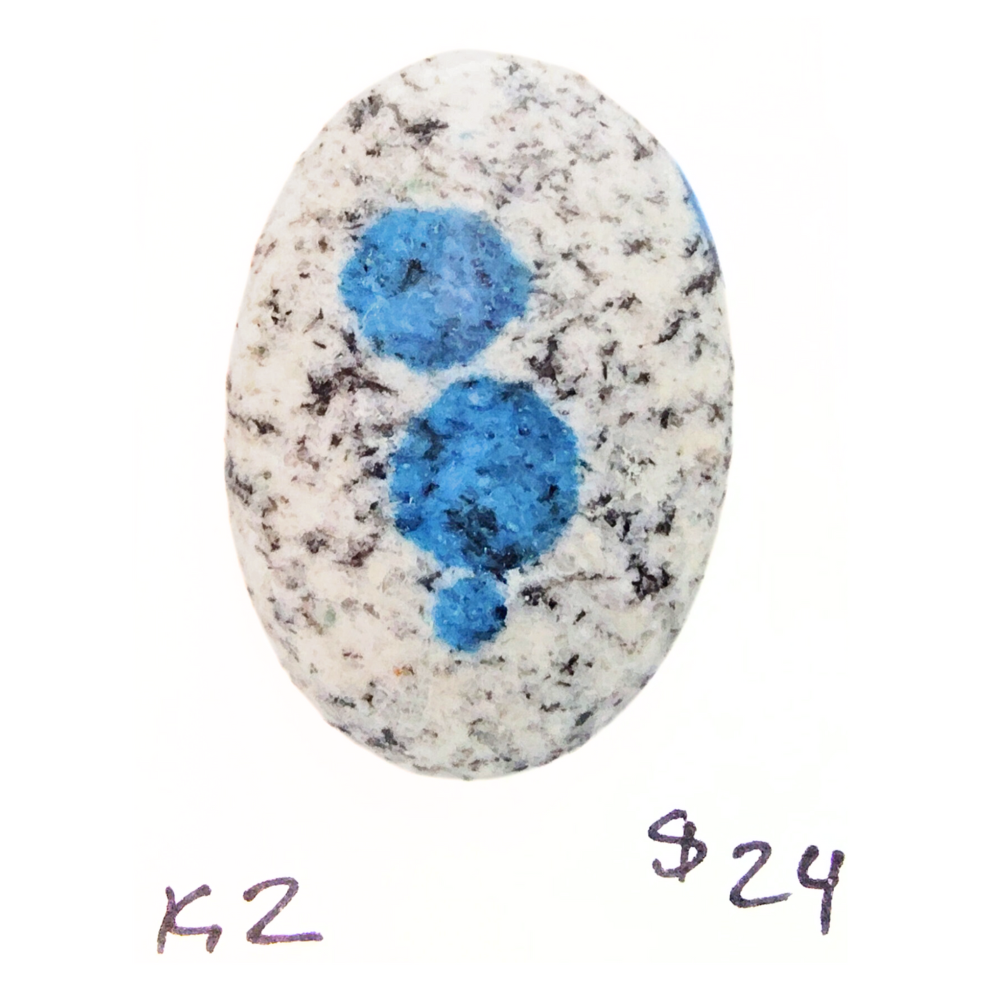 K2G-1000 K2 Azurite Granite Cabochon