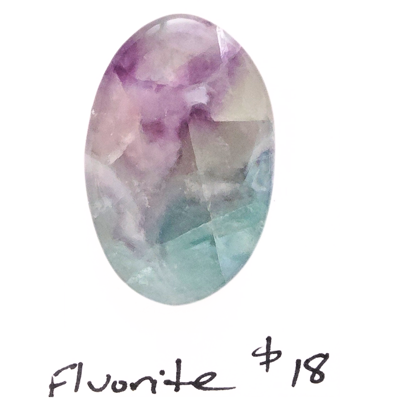 RFL-1000 Rainbow Fluorite Cabochon
