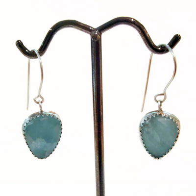 JEM-110 Sterling Silver with Aquamarine Earrings