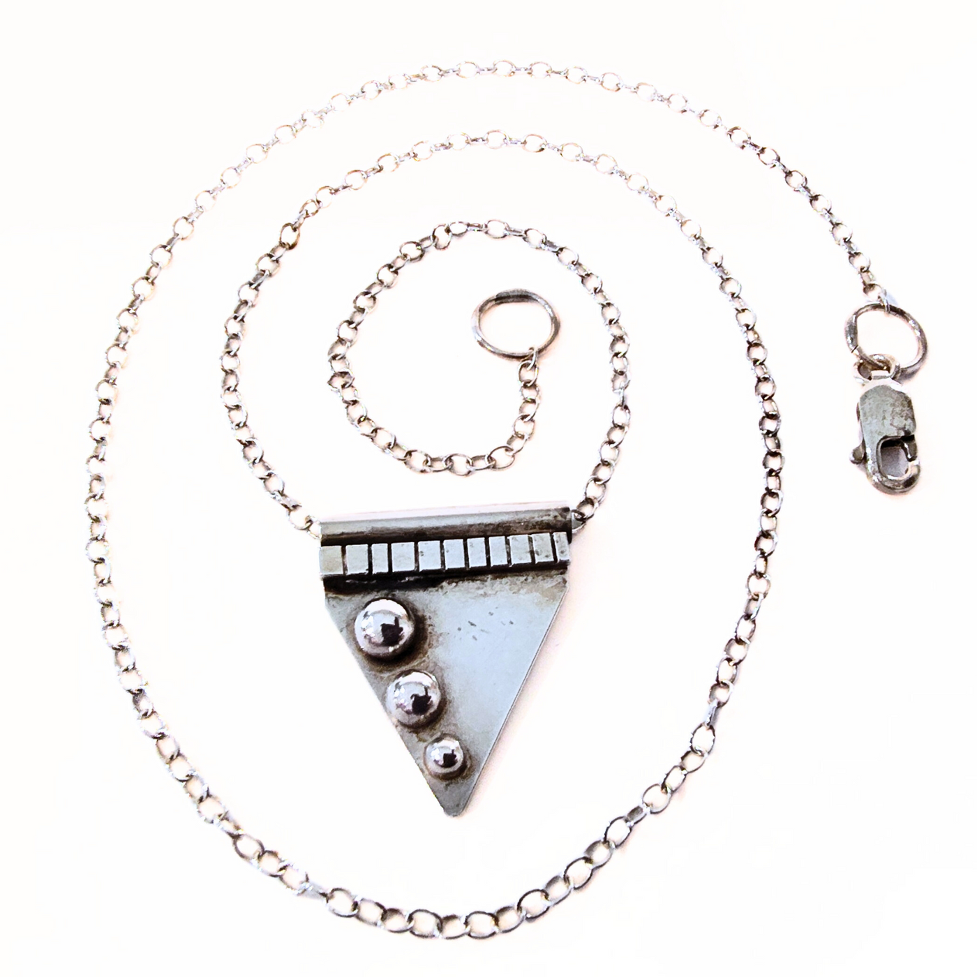 RB2-007 SS Three Dot Triangle Pendant