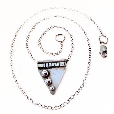 RB2-007 SS Three Dot Triangle Pendant