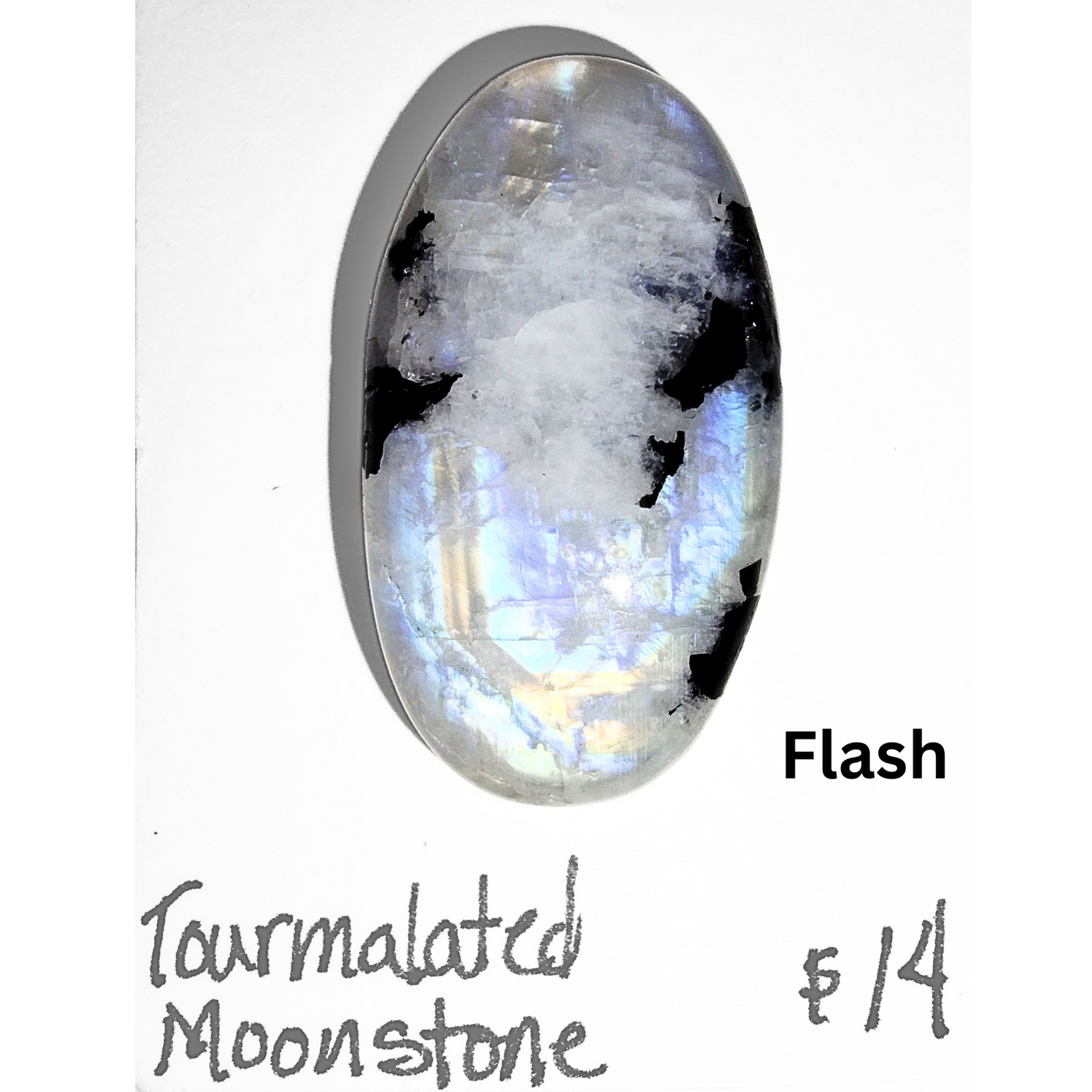 TMS-1001 Tourmalated Moonstone Cabochon