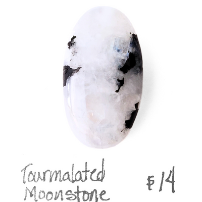 TMS-1001 Tourmalated Moonstone Cabochon
