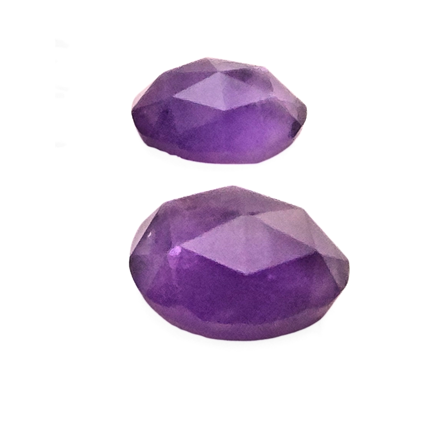 AME-1011 Amethyst Rose Cut Pair