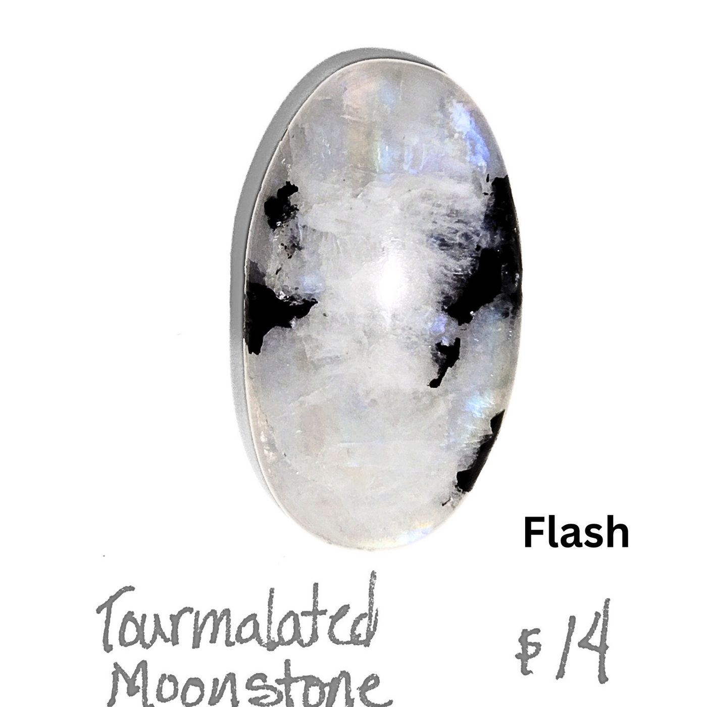 TMS-1001 Tourmalated Moonstone Cabochon