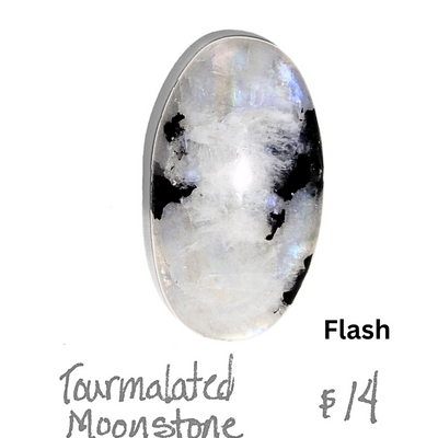 TMS-1001 Tourmalated Moonstone Cabochon