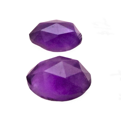 AME-1011 Amethyst Rose Cut Pair