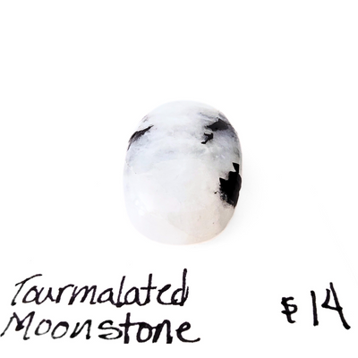 TMS-1001 Tourmalated Moonstone Cabochon