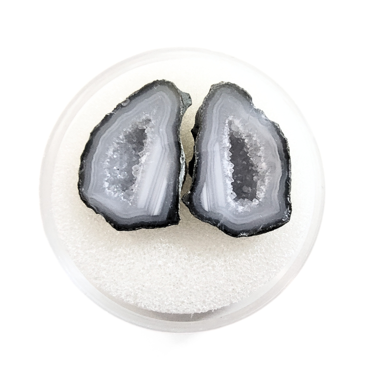 GEO-1002 Tiny Geode Cut Pair