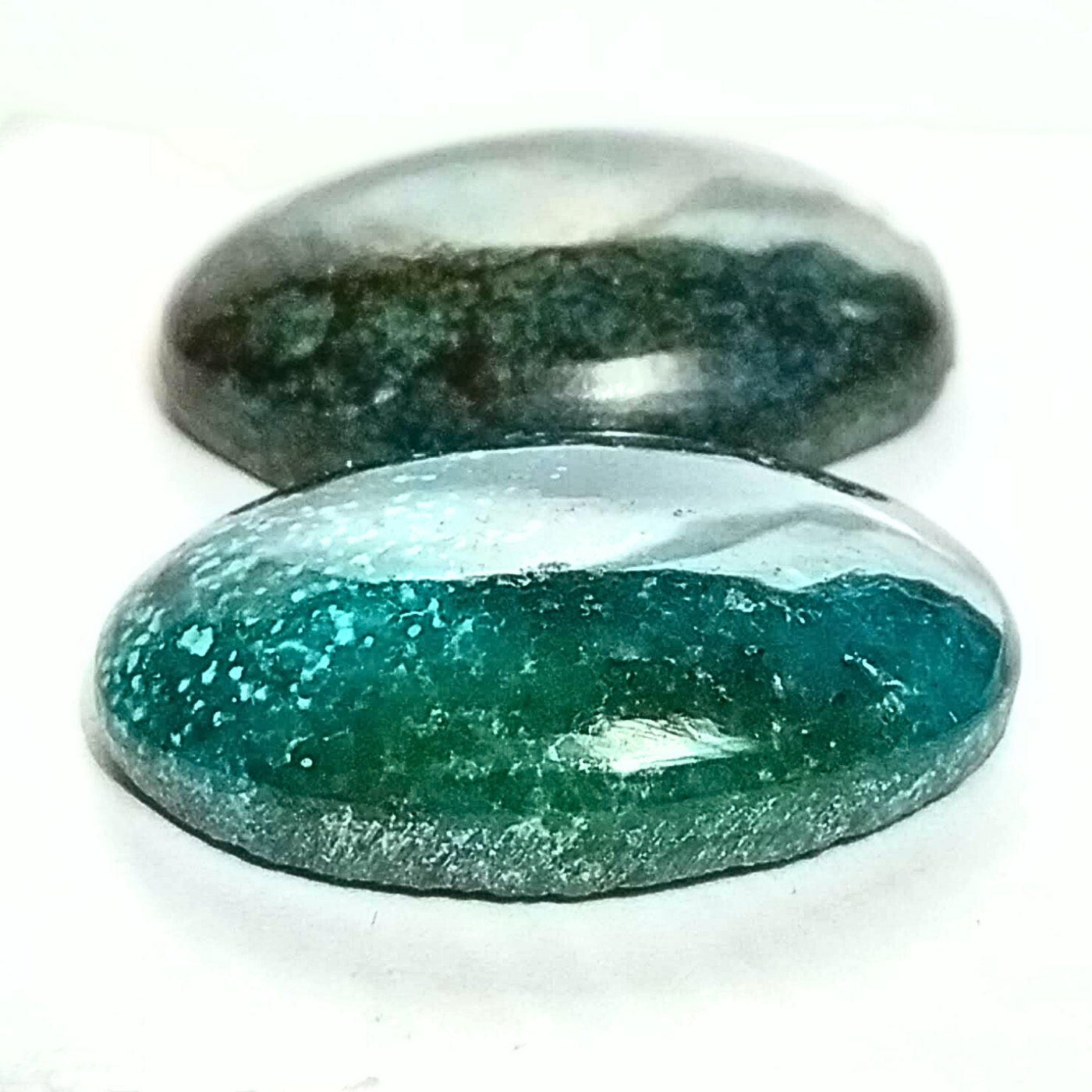 CTQ-1000 Chinese Turquoise Cabochon Pair
