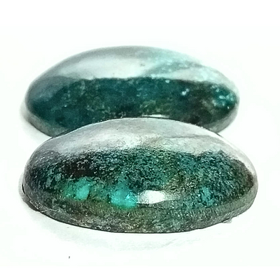 CTQ-1000 Chinese Turquoise Cabochon Pair