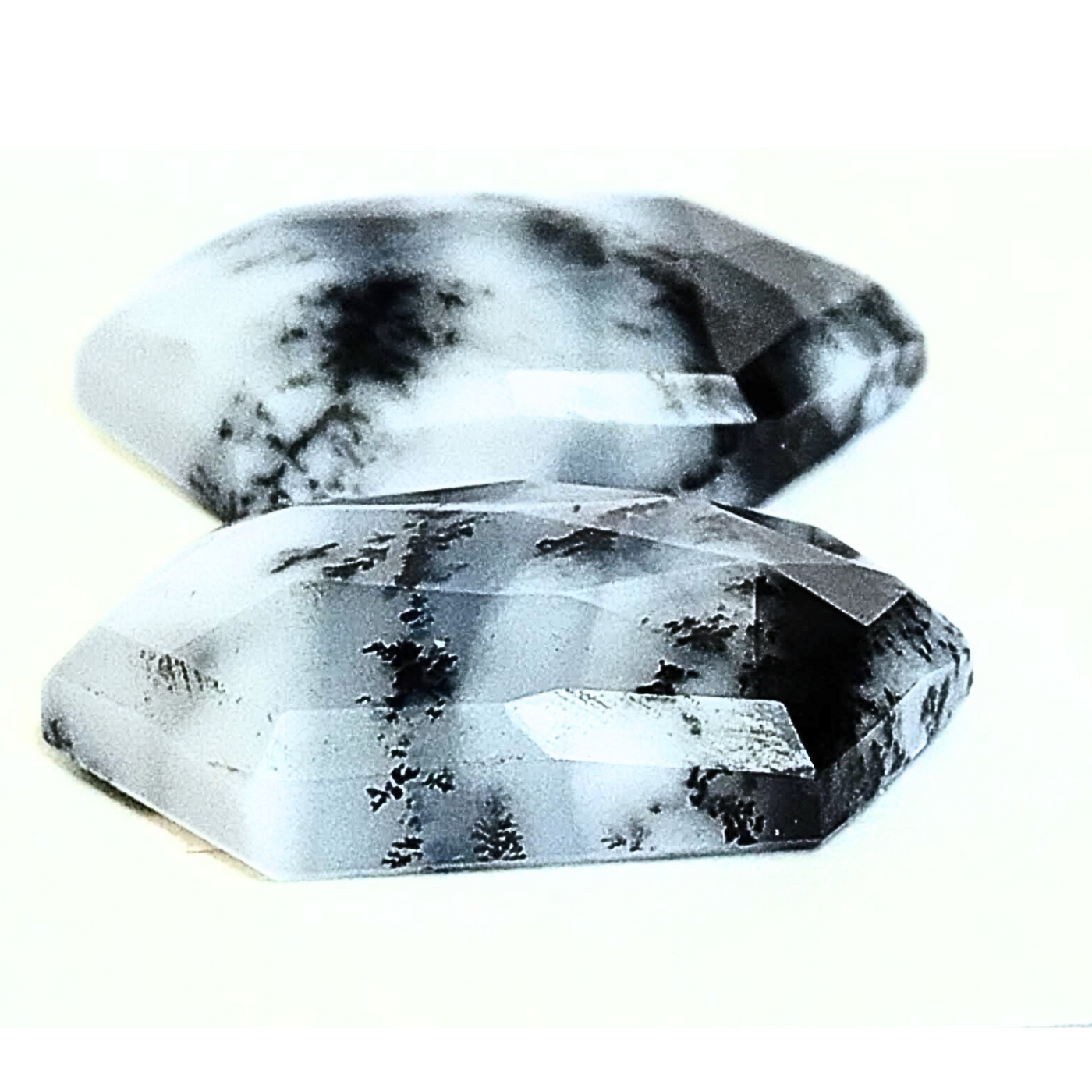 DOP-1002 Dendritic Opal Rose Cut Pair