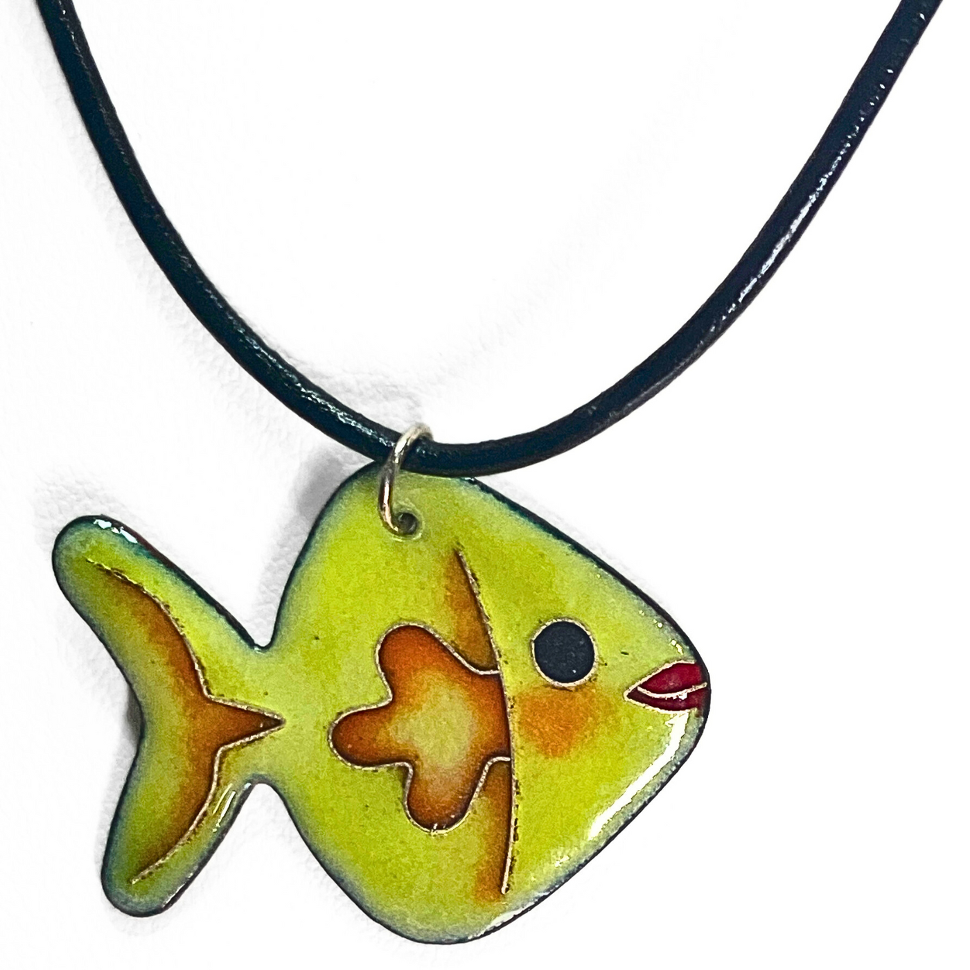 LEE-021 Enameled Fish Necklace