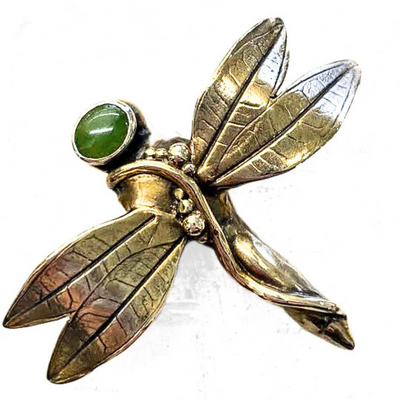 JSD-4000 Bronze Dragonfly with Jade