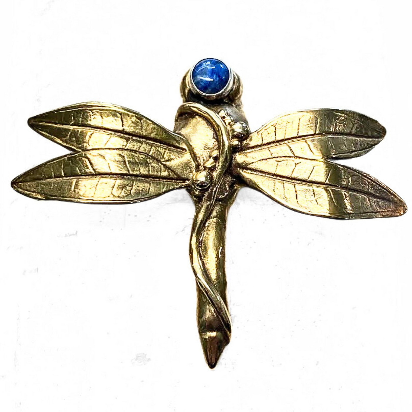 JSD-4001 Bronze Dragonfly With Denim Lapis