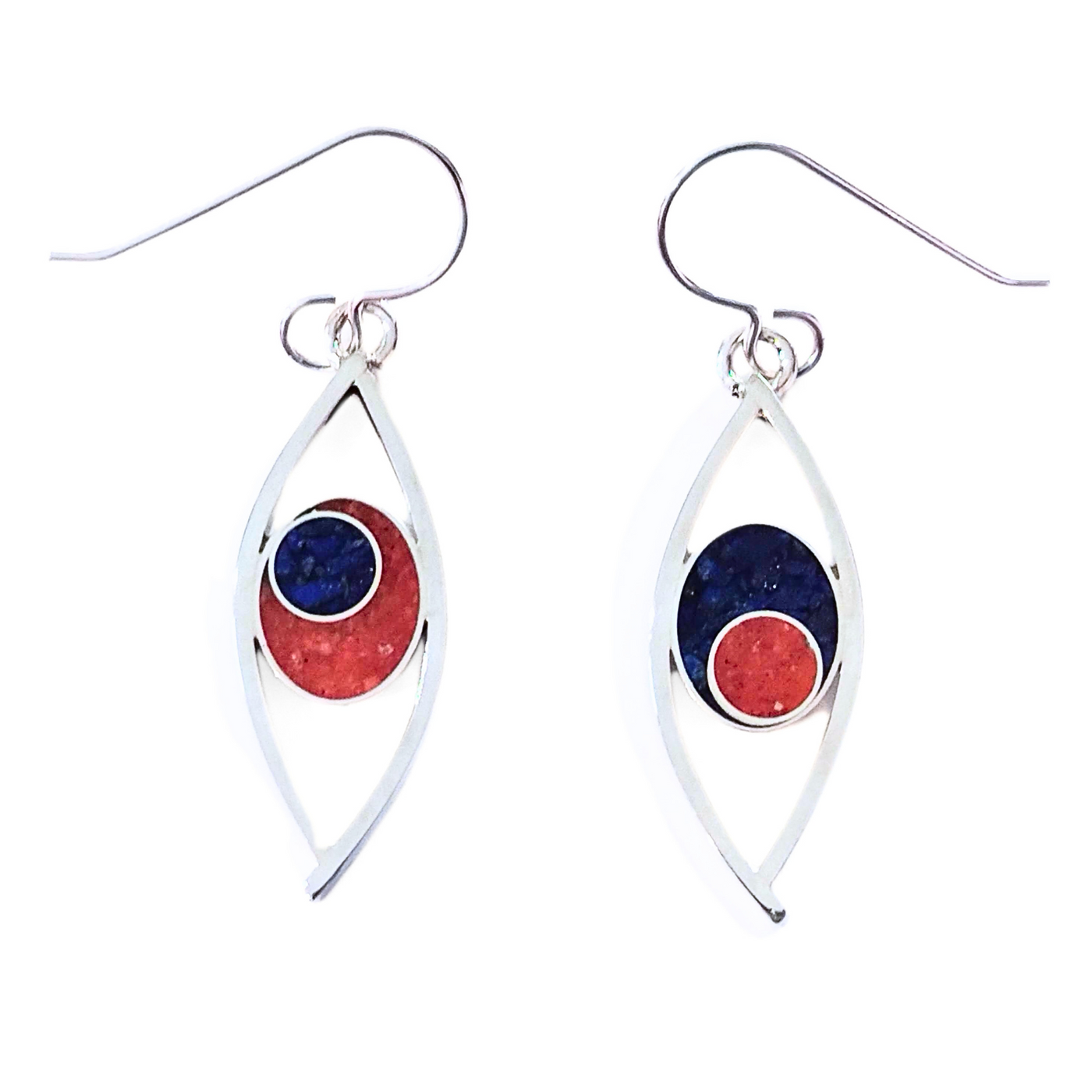 DS-357 Marquis shape Inlay Earrings