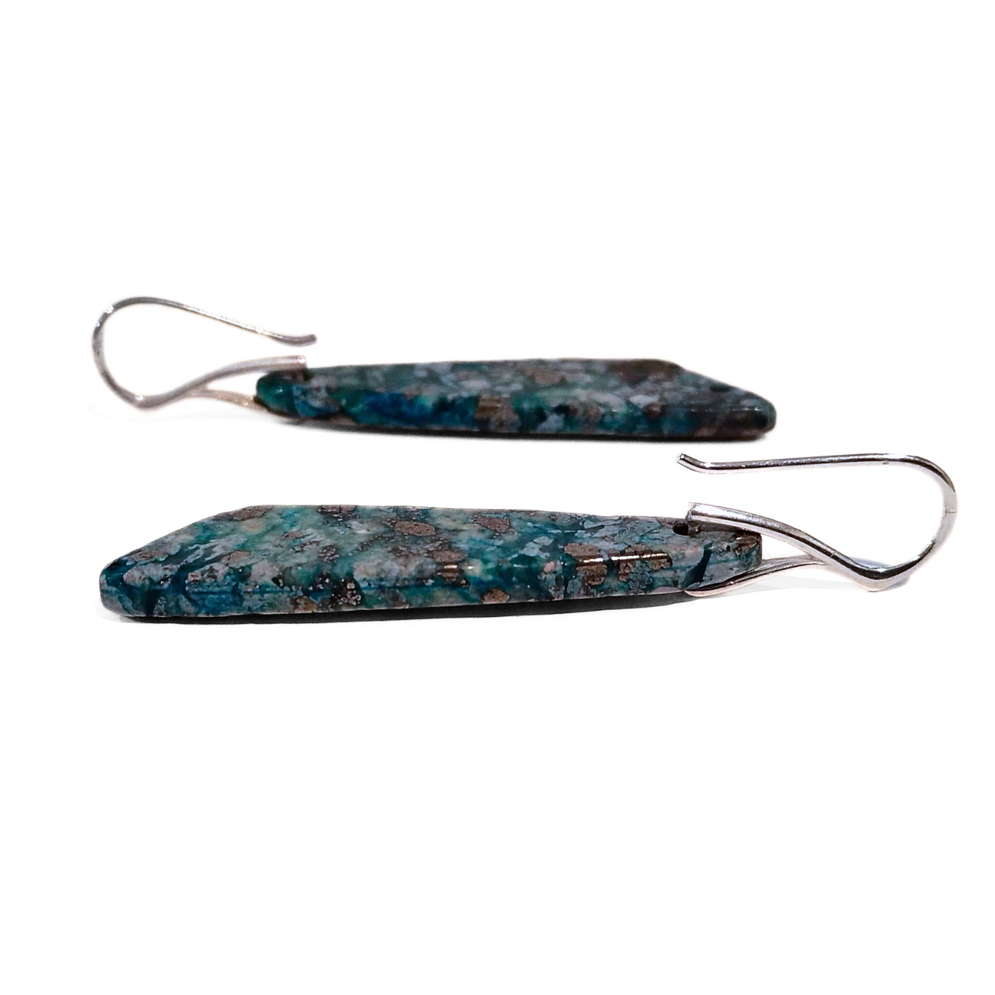 SM-338 Mystery Blue and Pyrite Earrings