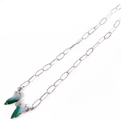 VC-103 Amazonite Butterfly Necklace Sterling