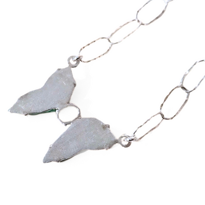 VC-103 Amazonite Butterfly Necklace Sterling