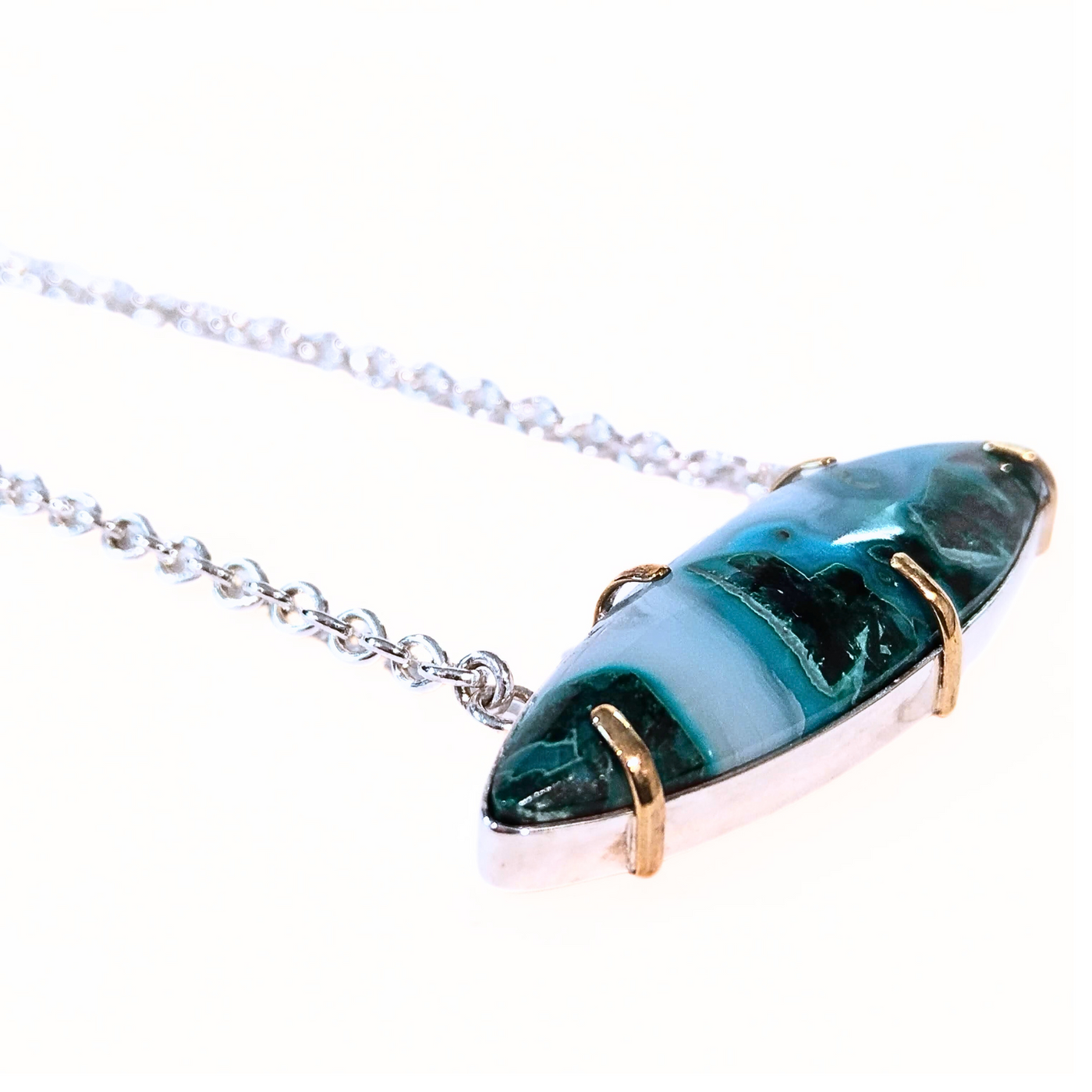 JSD-6102 Azurite w/18k Accents Pendant