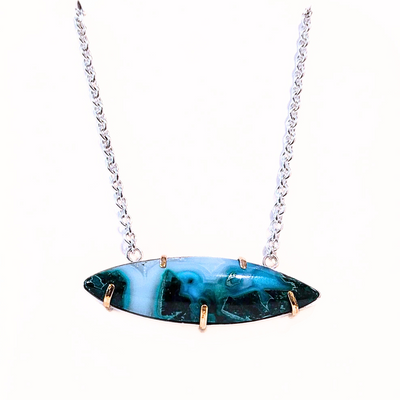 JSD-6102 Azurite w/18k Accents Pendant