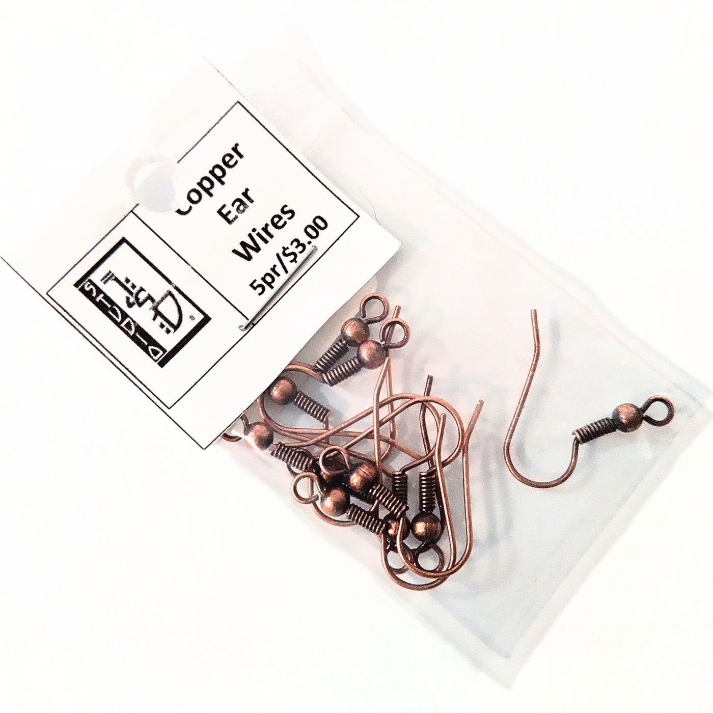 Copper Ear Wires (5pr)
