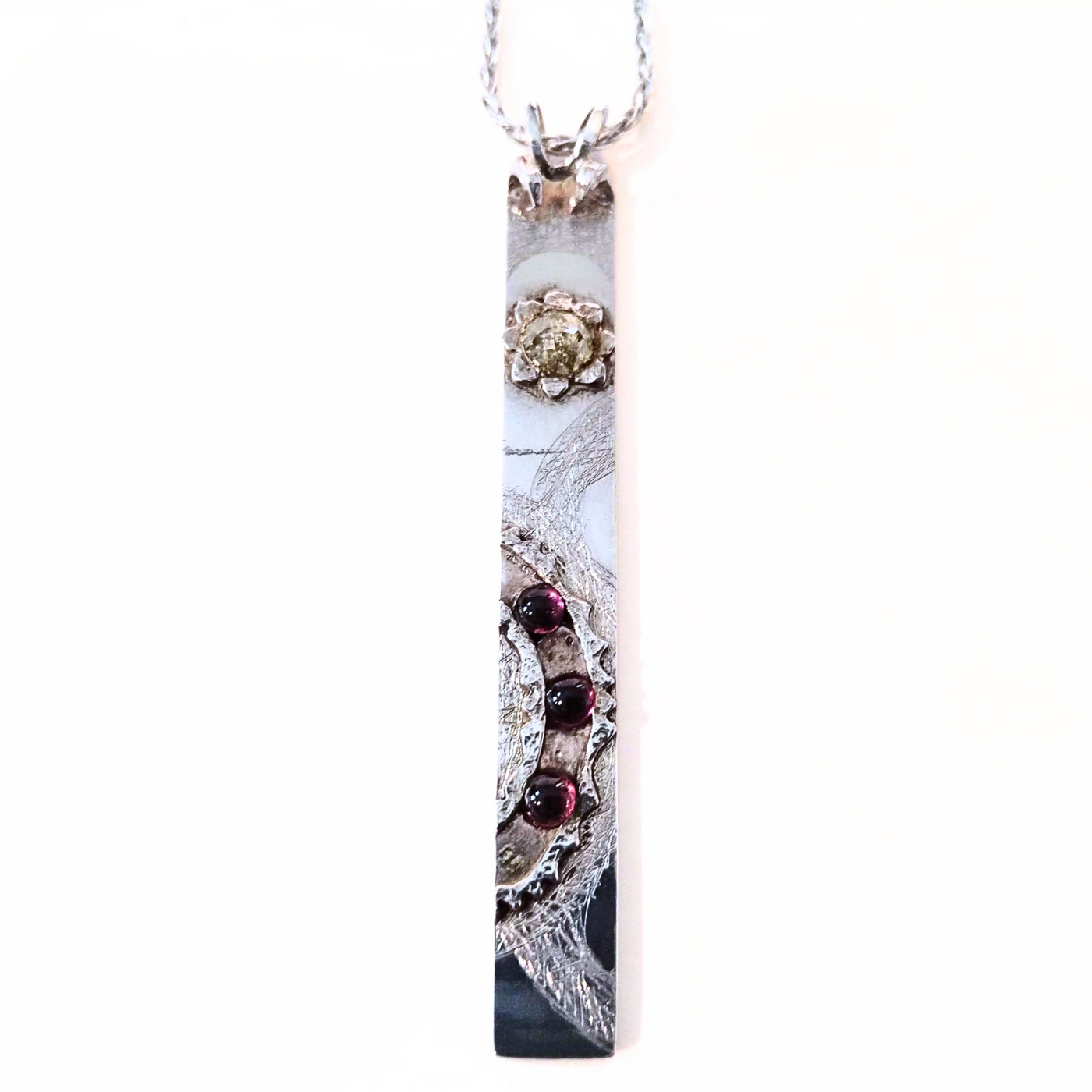 RSD-039 Yellow Diamond/Garnet Pendant