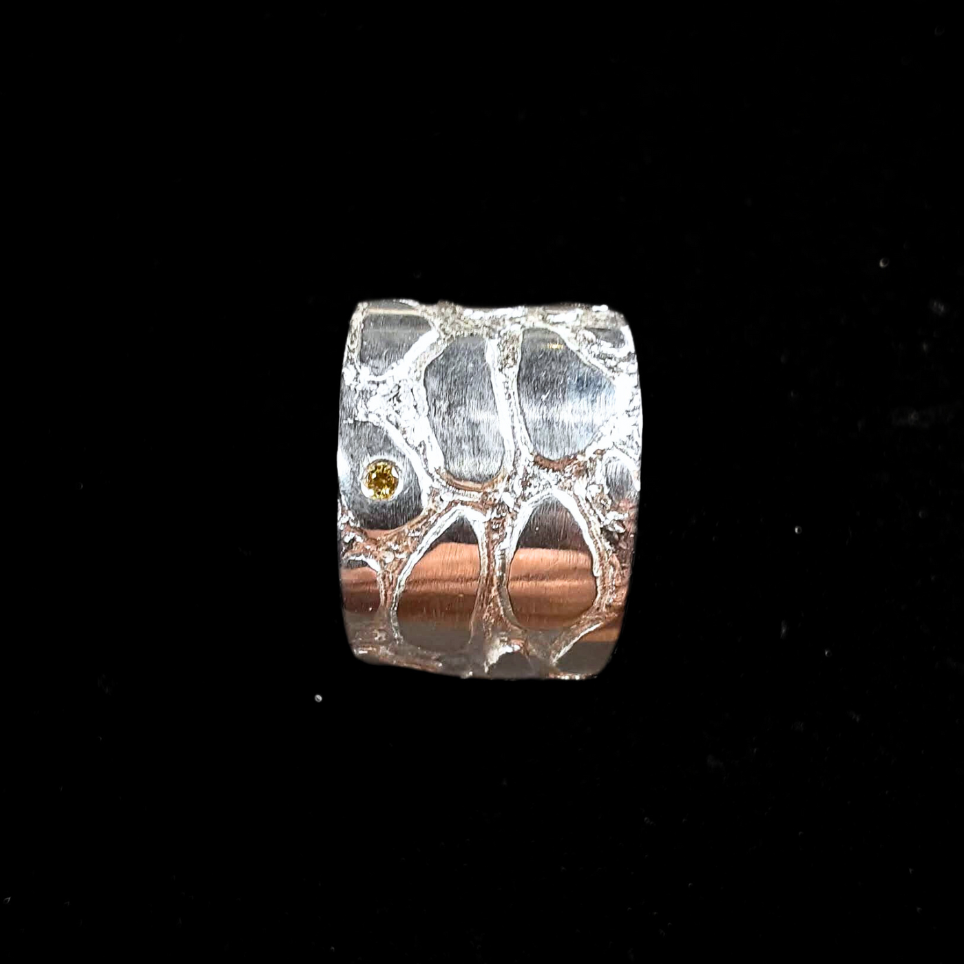 RSD-097 Sterling Silver/Yellow Diamond Ring (9.5)