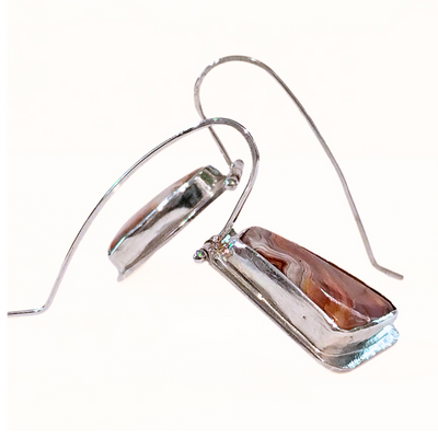 DJT-038 Laguna Agate Hinged Earrings