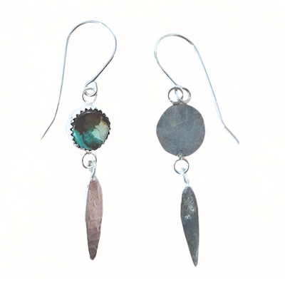 JEM-087 Turquoise Leaf Earrings