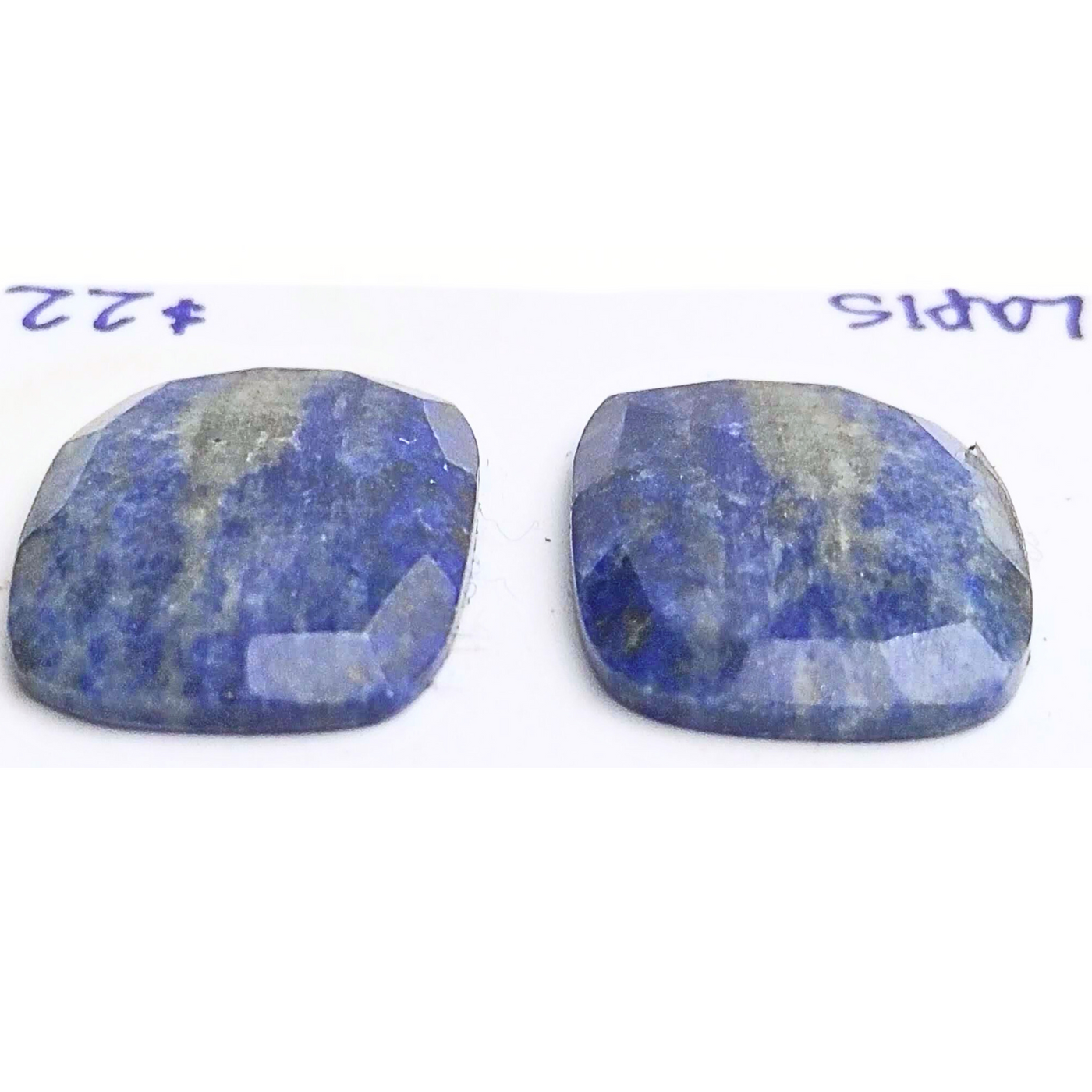 LAP-1000 Lapis Lazuli Rose Cut Pair