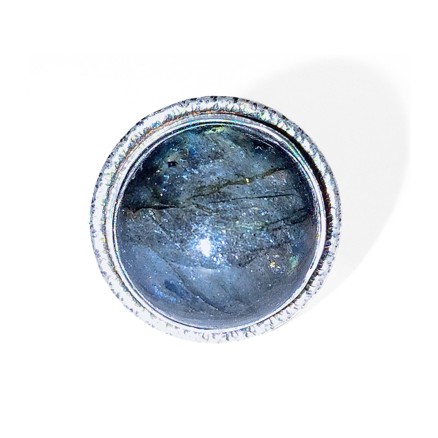 JEM-058 Round Labradorite Ring Size 6