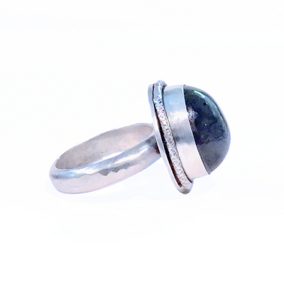 JEM-058 Round Labradorite Ring Size 6